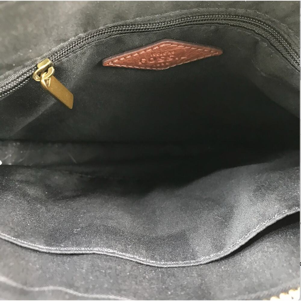 FOSSIL Fiona Printed Crossbody Bag Black White Everyday Office Travel Classic - Picture 9 of 13